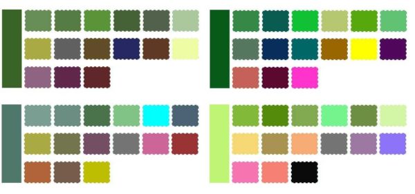 Tabelas de cores de estilo tradicional