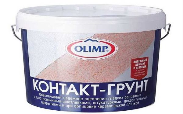 Olimp designated its Contact-Grunt as a product for decorative plasters and ceramic tiles too ...