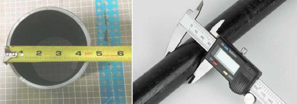 Измерване на диаметъра на тръбата с импровизирани средства