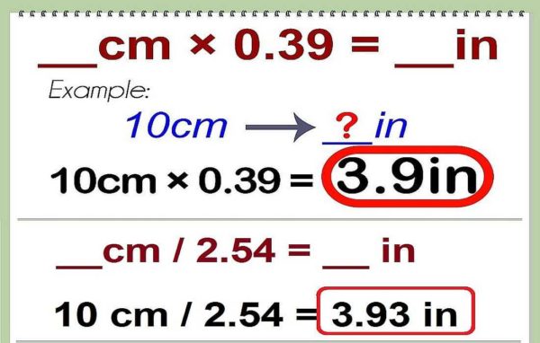 Centimeters naar inches converteren: op twee manieren